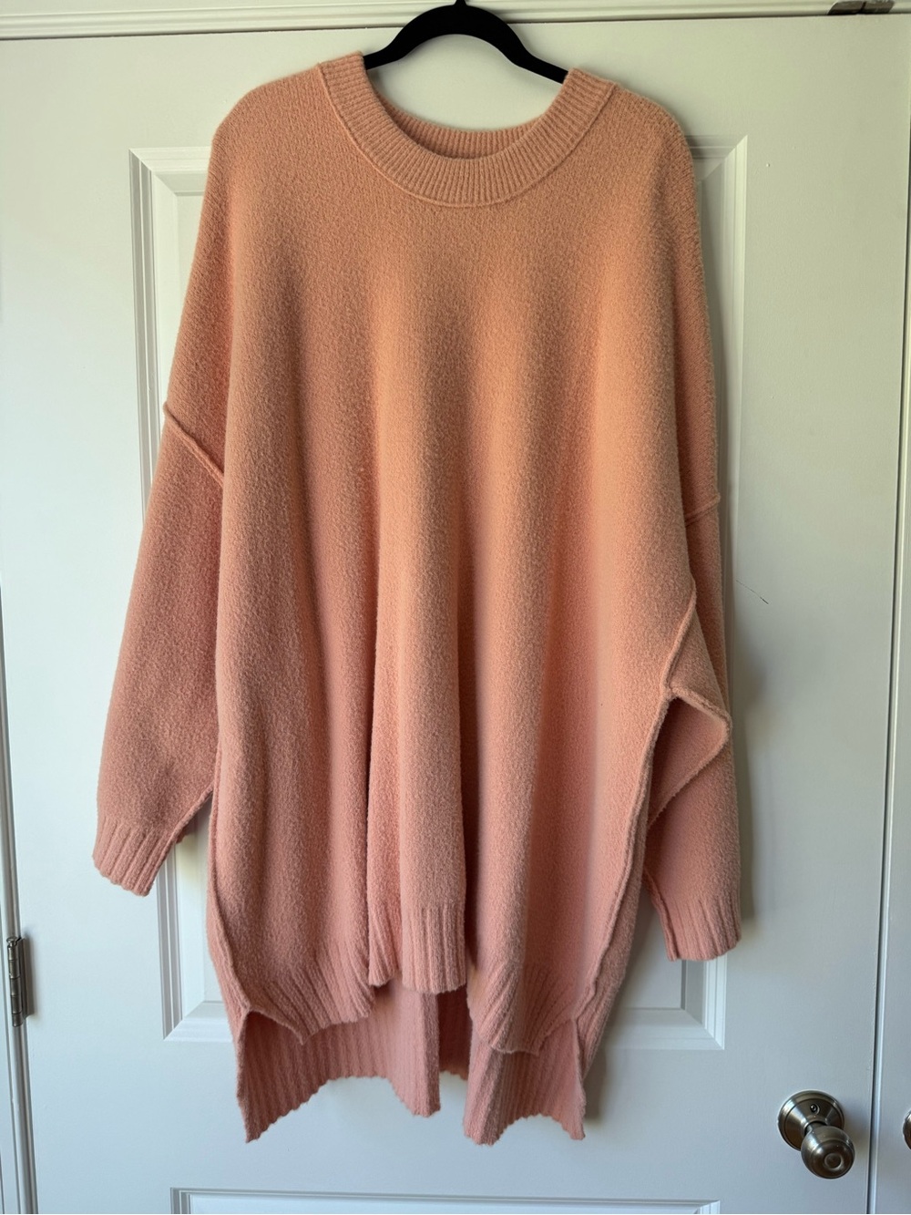 Free People Oversized Women's Sweater - Blush Pink / Peach, HEAVY, XL